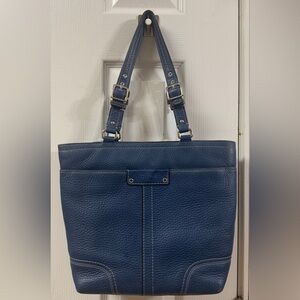 COACH blue pebbled leather Coach Hamilton (bags13)